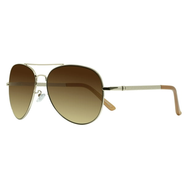 Glass Lens Vintage Designer Ear Wrap Aviator Sunglasses Gold Beige Brown Glass Lens Vintage Designer Ear Wrap Aviator Sunglasses Gold Beige Brown